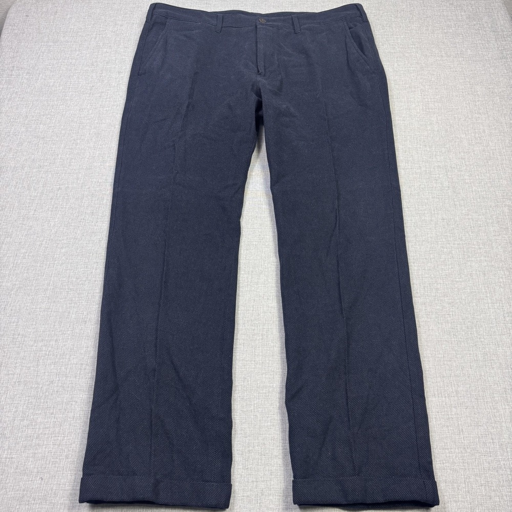 Orvis Pants Mens‎ 40x30 Blue Dress Pants Cotton Canvas Flat Front Pockets Cuffed